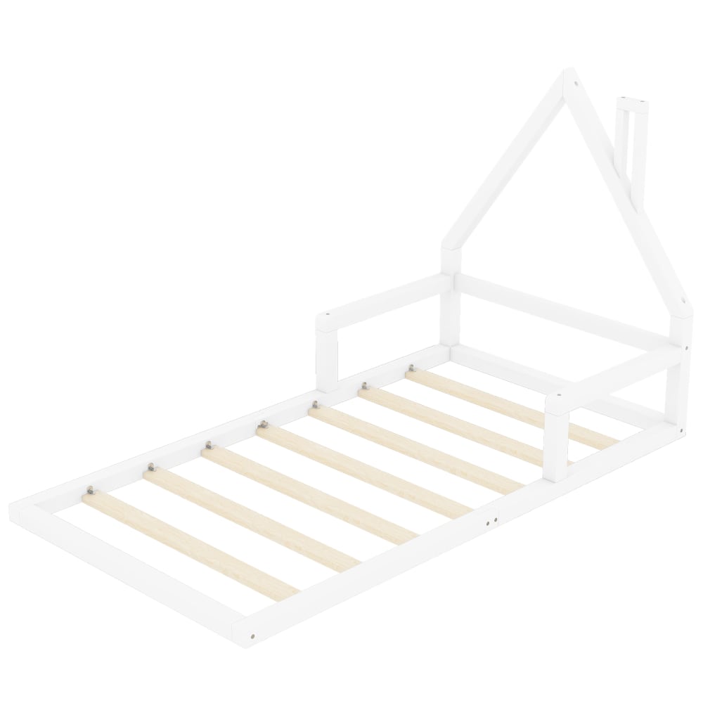 Lit enfant en bois blanc, - maison