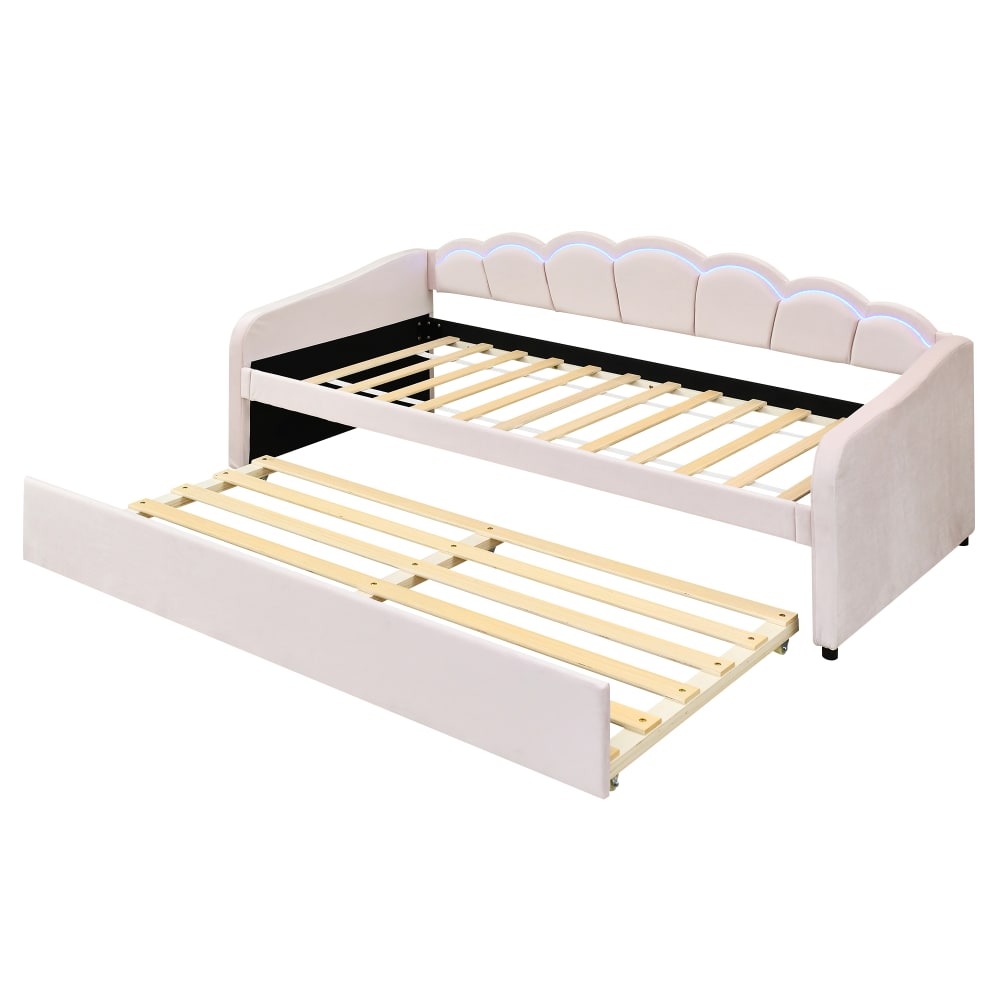 Lit enfant en velours - gigogne