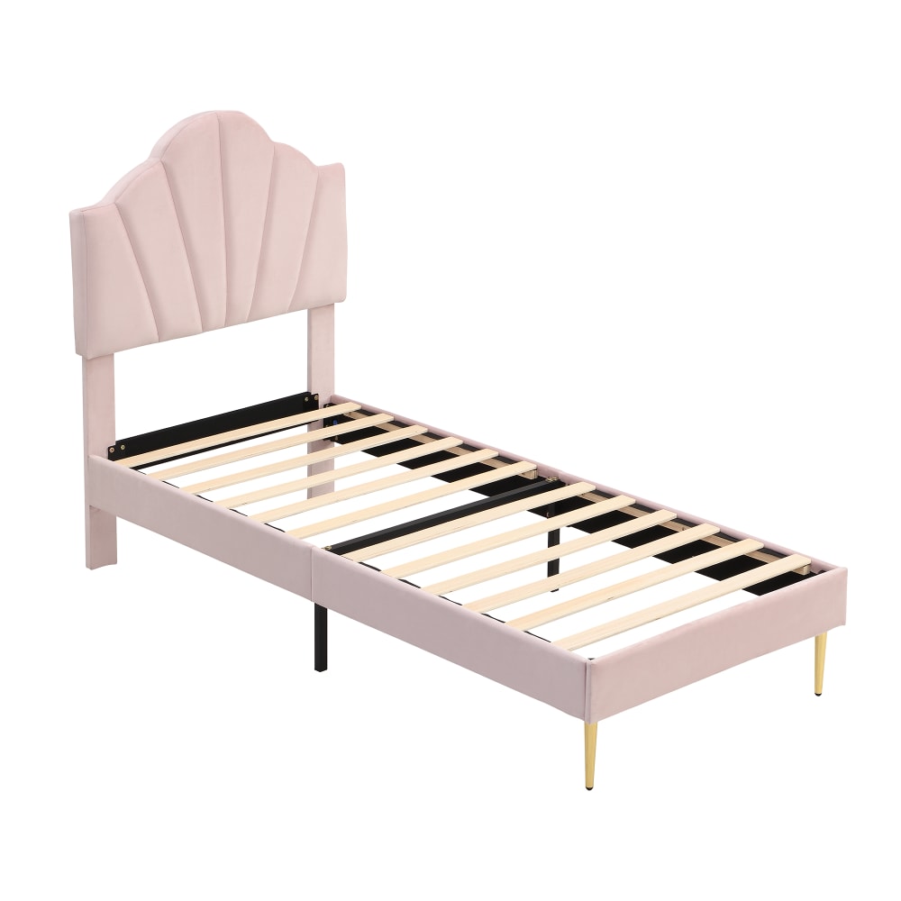 Lit enfant en velours - rose