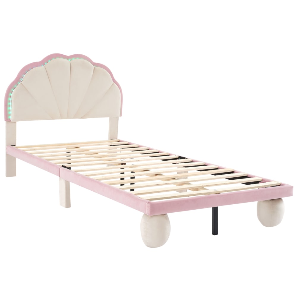 Lit enfant en velours - lumineuse