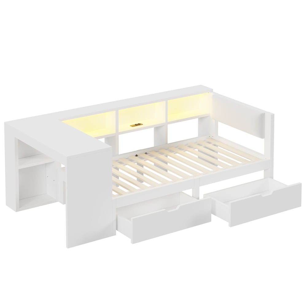 Lit simple 90x200 avec - prise
