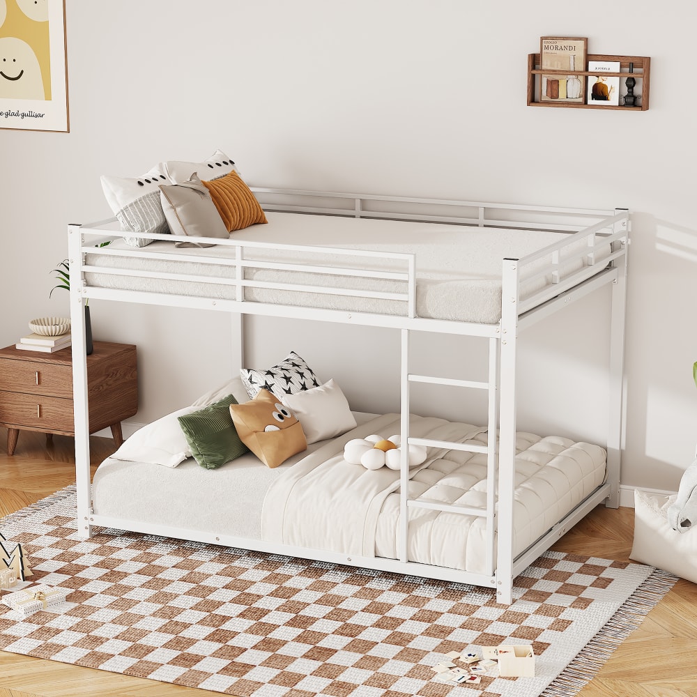Kinder-Etagenbett Eisen 140x200 cm, weiß Klassische Form -