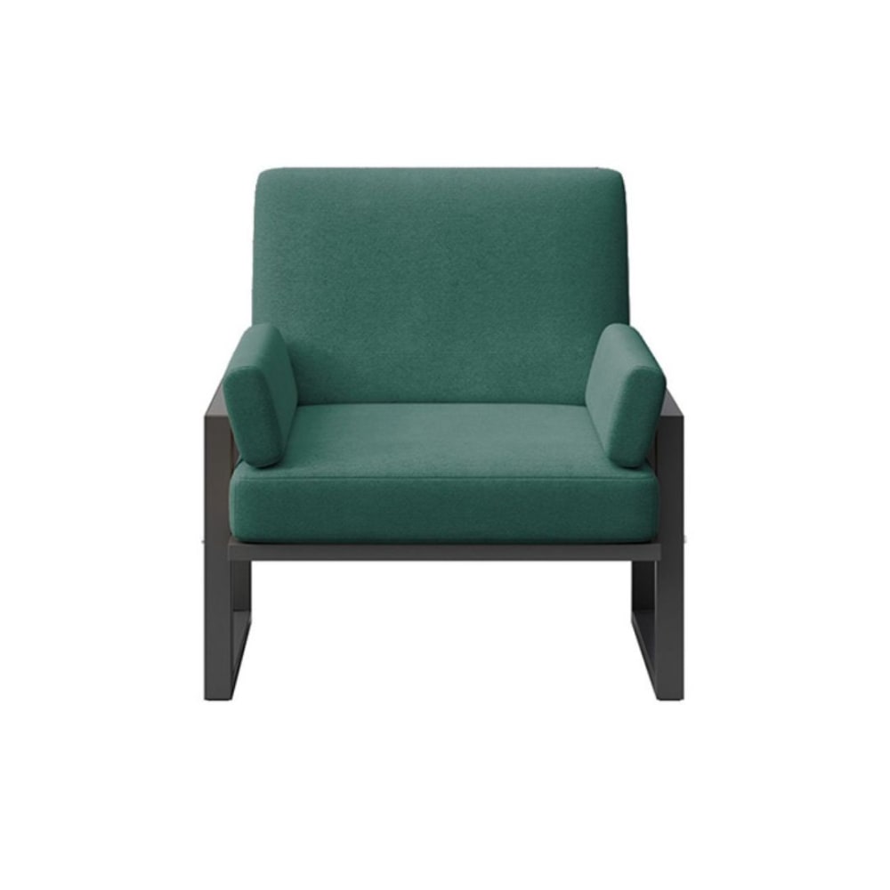 Fauteuil vert profond - cadre anthracite