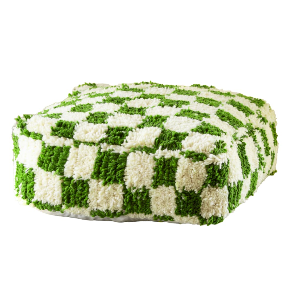 Housse de pouf damier