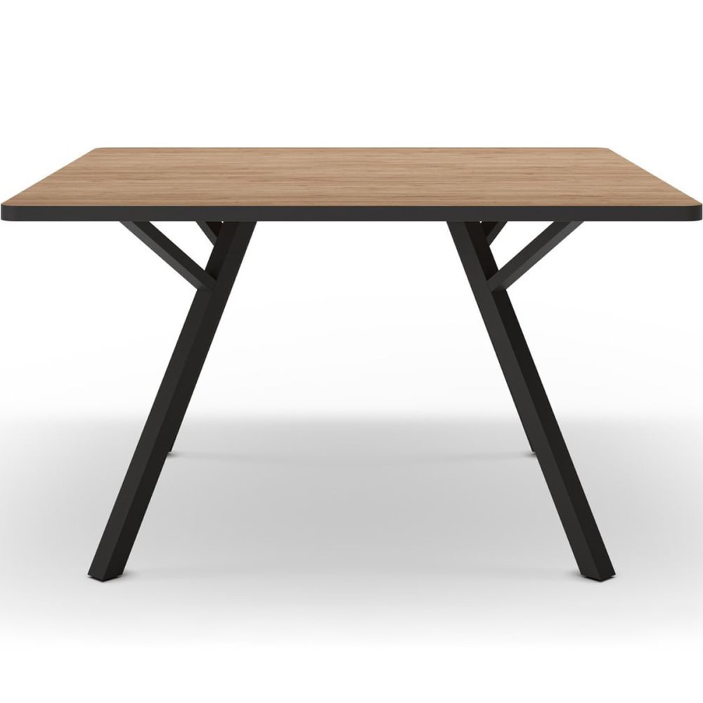 Table à manger carrée effet chêne 136 cm