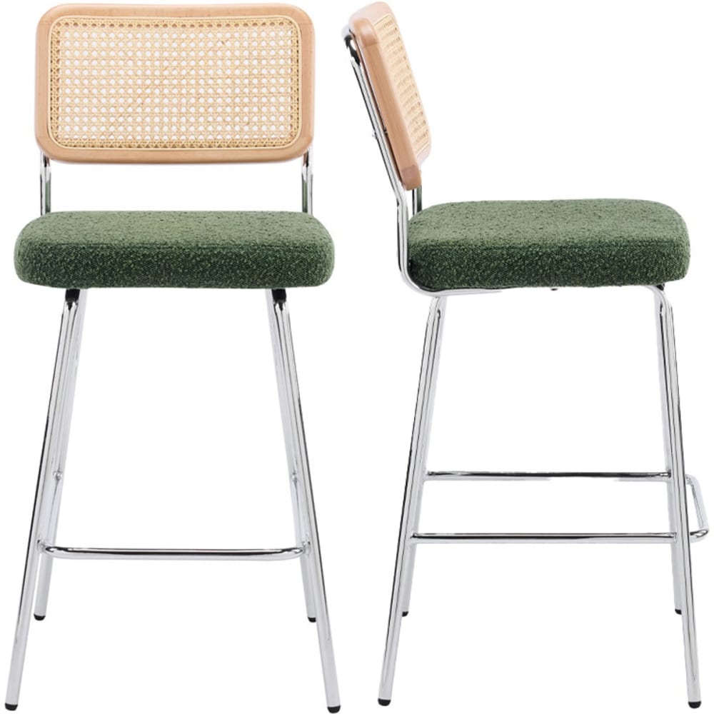 Lot 2 chaises bar - cannage