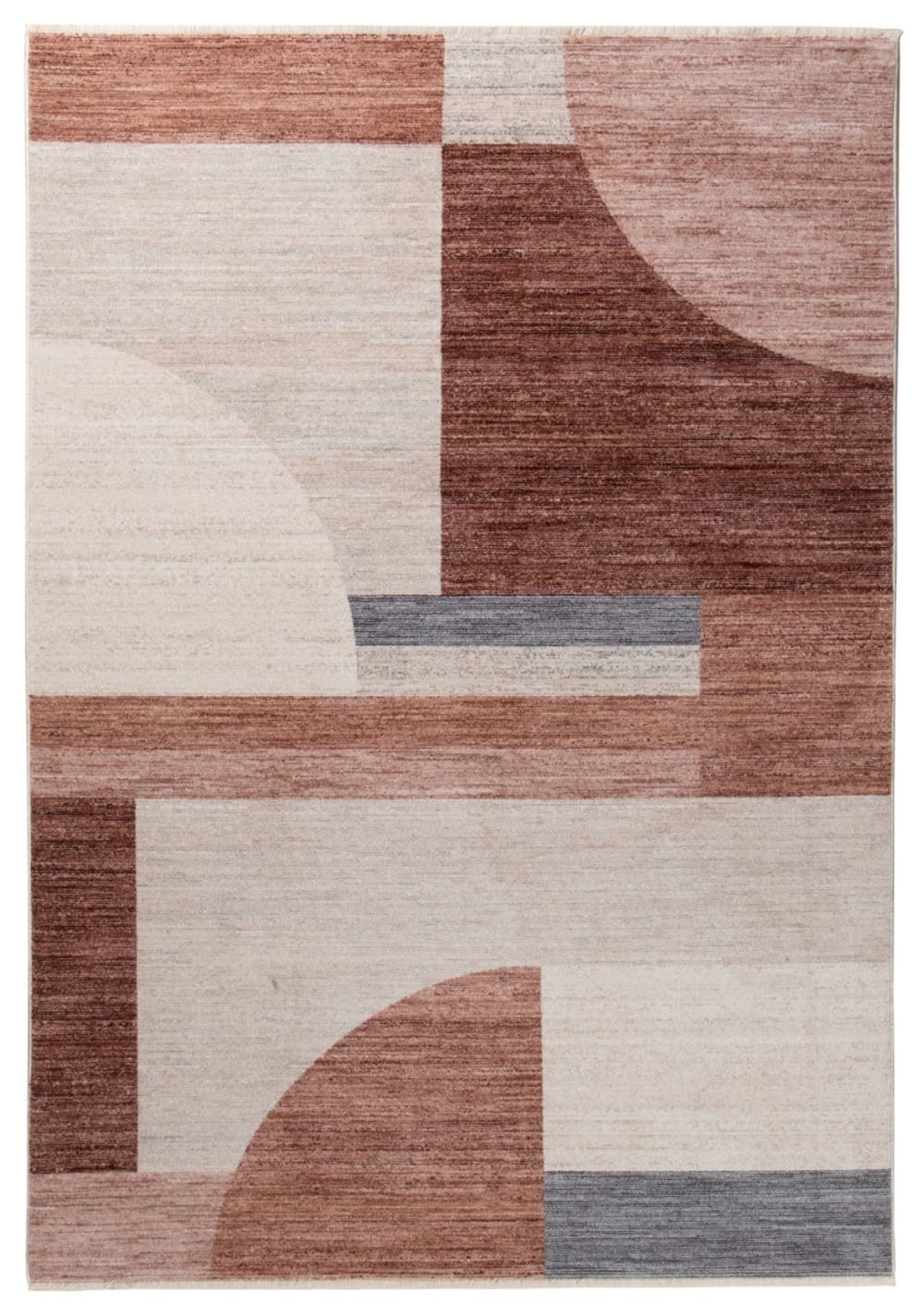 Carpet Living moderner teppich geometrisch stoff beige rust 240x160 cm style modern - Pes - Polyester