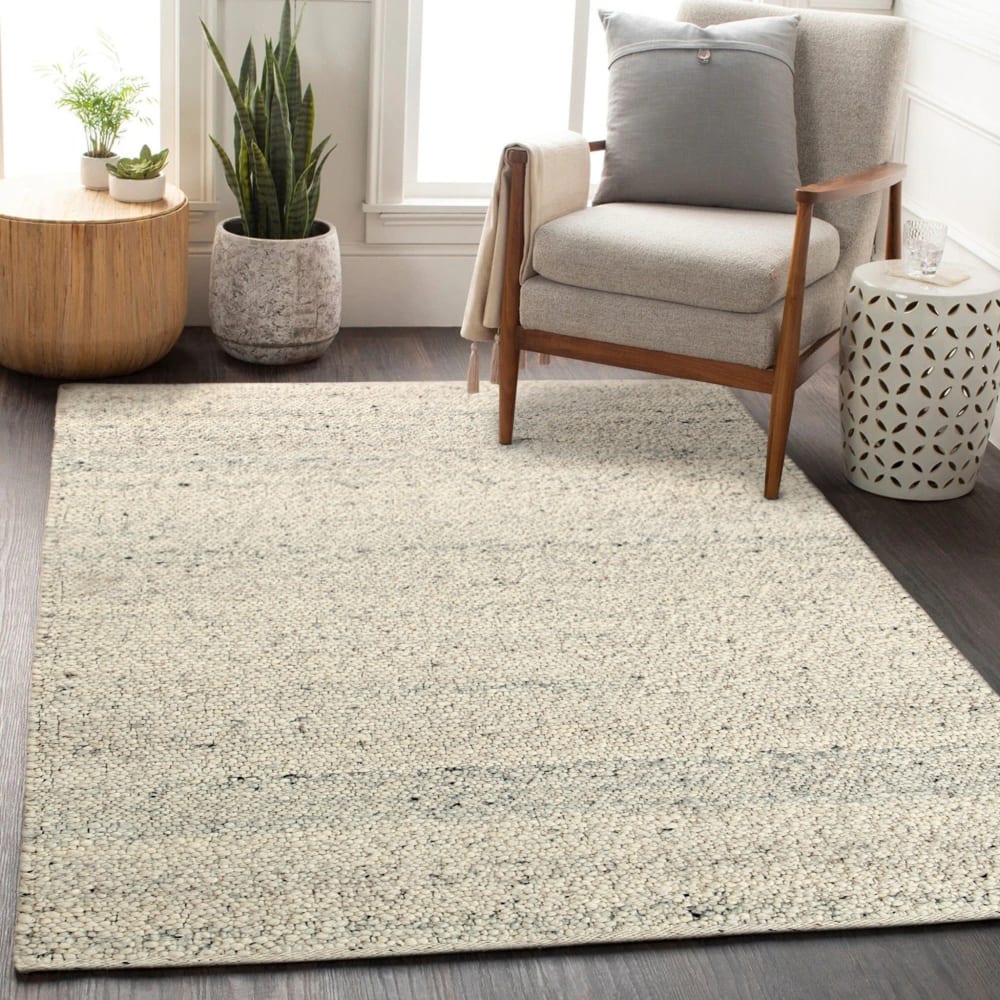 Teppich Wolle handgemacht 190x133 cm cremeweiß - Maisons Du Monde