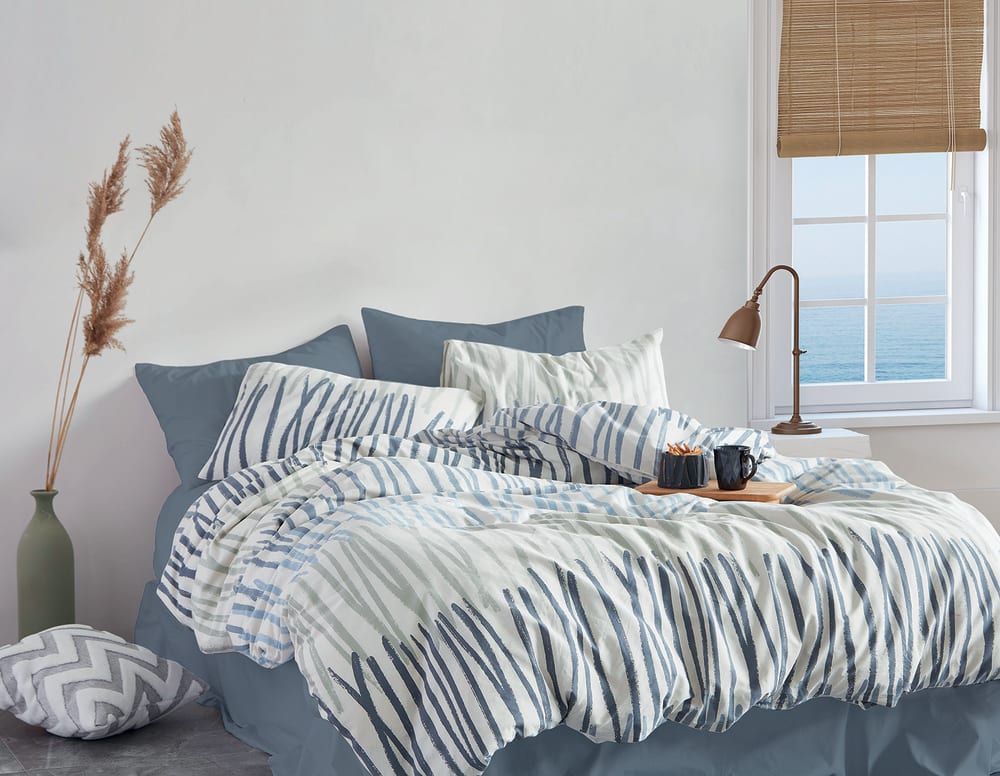 Blanc Avenue Bettwäschegarnitur 1 Bettbezug 200x200 cm+2 Kopfkissenbez 65x65 cm style classic chic Mehrfarbig Öko-Tex Zertifikat Baumwolle