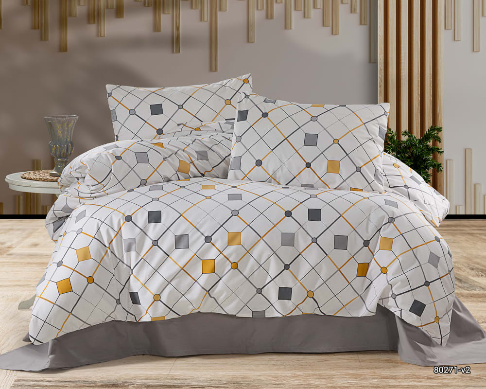 Parure de lit  2 personnes  200x200 cm coton imprimé