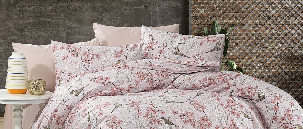 Parure de lit  2 personnes  200x200 cm coton imprimé - Maisons du Monde