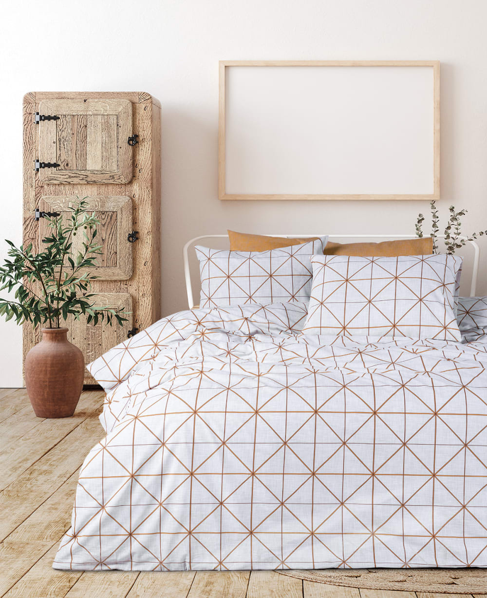 Parure de lit  2 personnes  200x200 cm coton imprimé