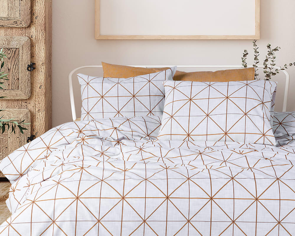 Parure de lit  2 personnes  200x200 cm coton imprimé - Maisons du Monde