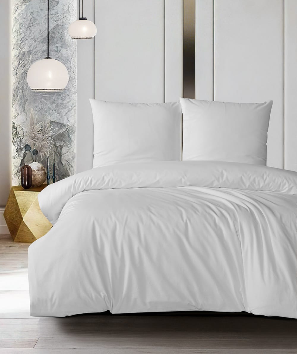 Parure de lit  2 personnes  240x220 cm coton uni