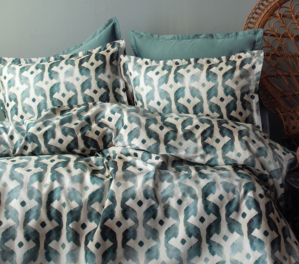 Parure de lit 2 personnes 240x220 cm satin de coton imprimé — vue 3