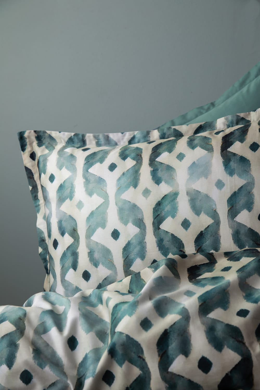 Parure de lit 2 personnes 240x220 cm satin de coton imprimé — vue 4
