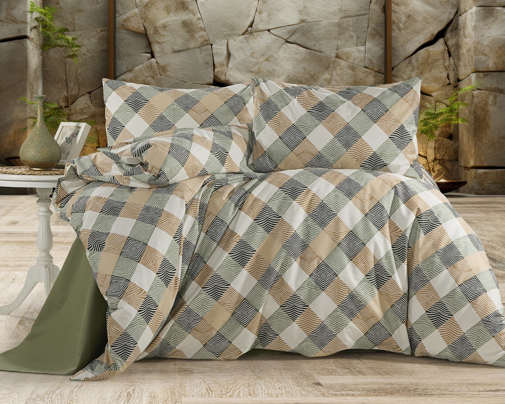 Blanc Avenue Bettwäschegarnitur 1 Bettbezug 200x200 cm+2 Kopfkissenbez 65x65 cm style classic chic Mehrfarbig Öko-Tex Zertifikat Baumwolle
