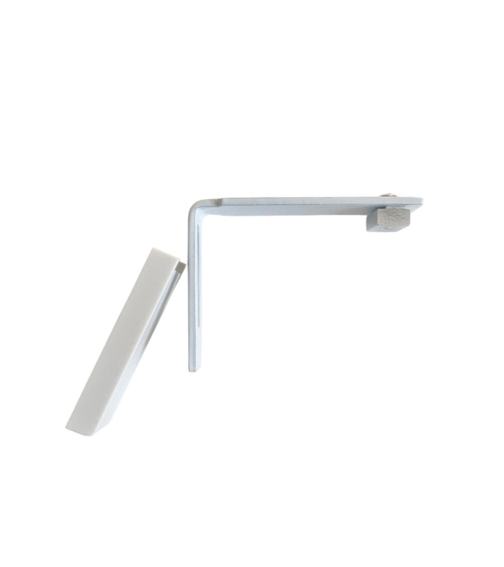 Support de fixation murale pour tringle rideau rail l 80 mm blanc — vue 3