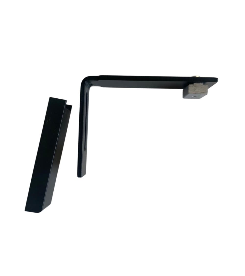 Support de fixation murale pour tringle rideau rail l 80 mm noir — vue 3
