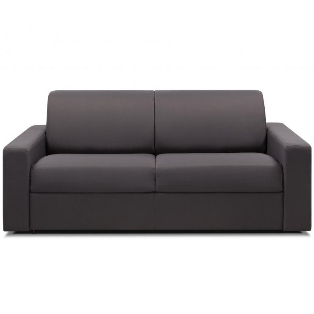 Canapé convertible 2 places en tissu gris anthracite L120cm