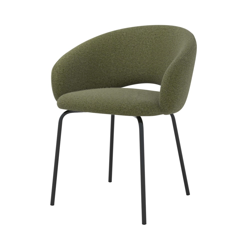 Chaise en tissu vert - noirs