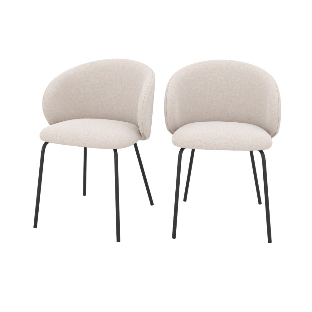 Lot de 2 chaises en tissu
