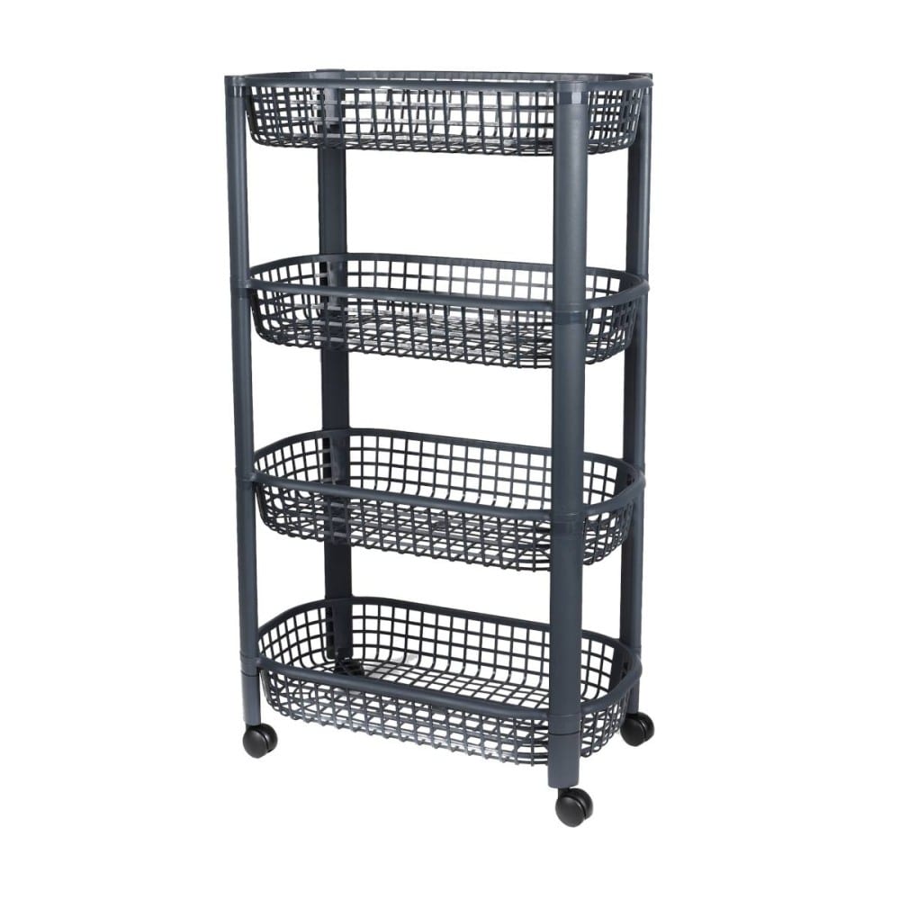 Desserte à roulettes en plastique 4 niveaux