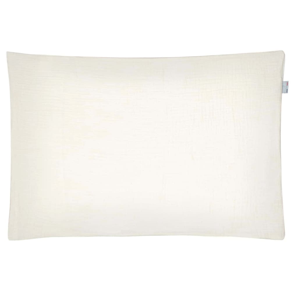Taie d'oreiller bébé enfant en gaze de coton écru 63 x63 cm Taie d'oreiller bébé enfant en gaze de coton écru 63 x63 cm