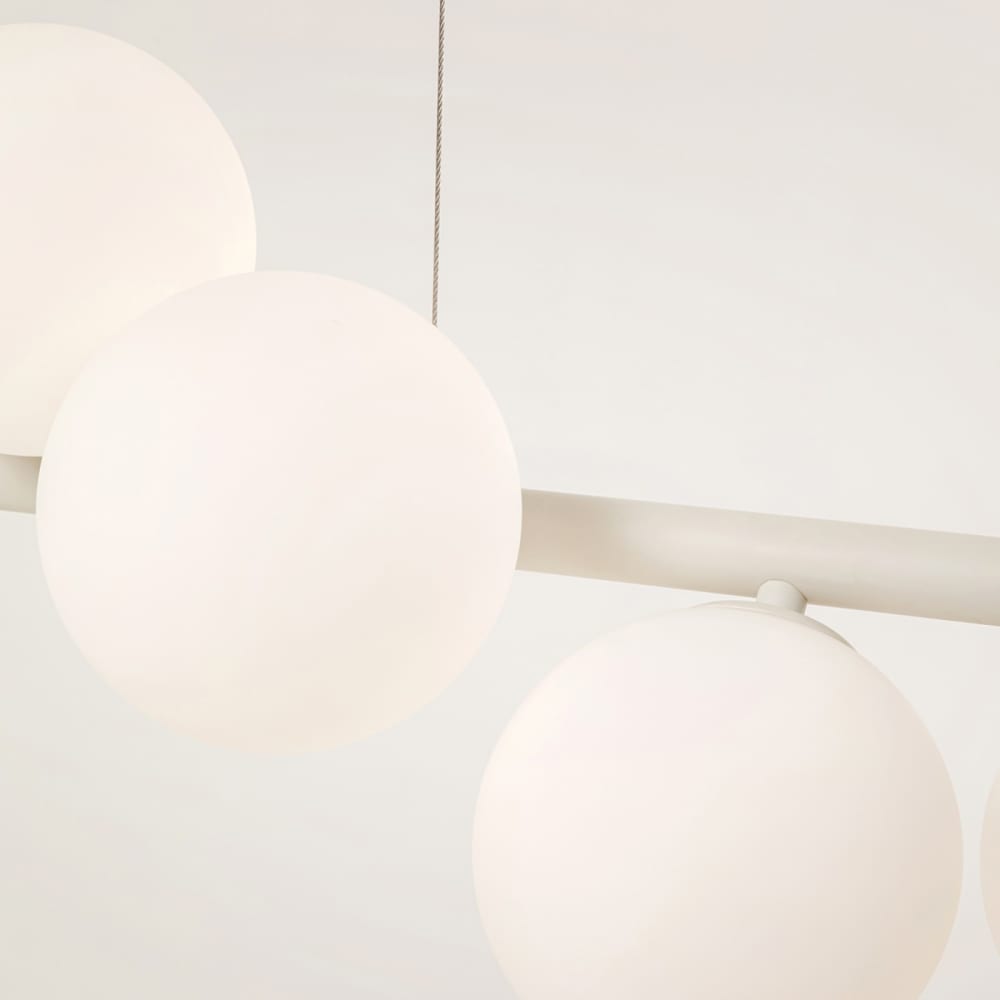 Suspension en verre et acier beige — vue 4