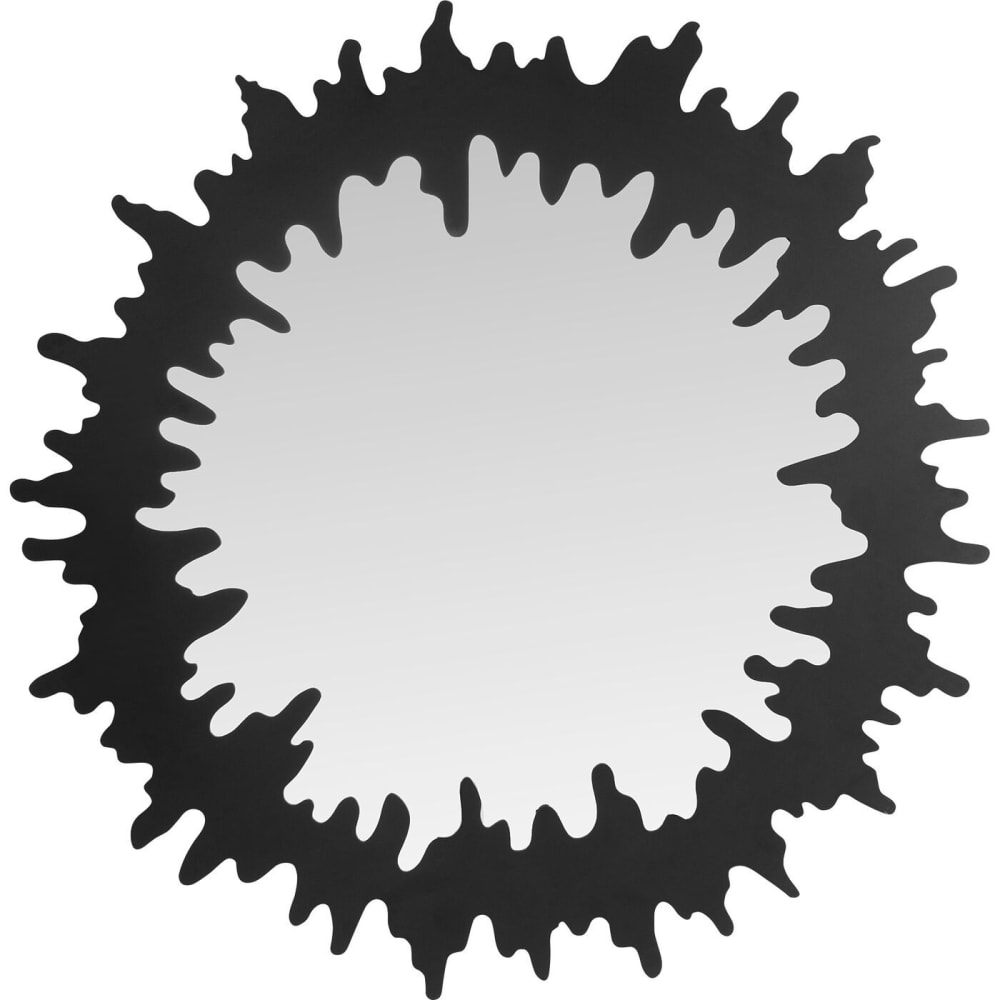 Miroir en acier noir D120