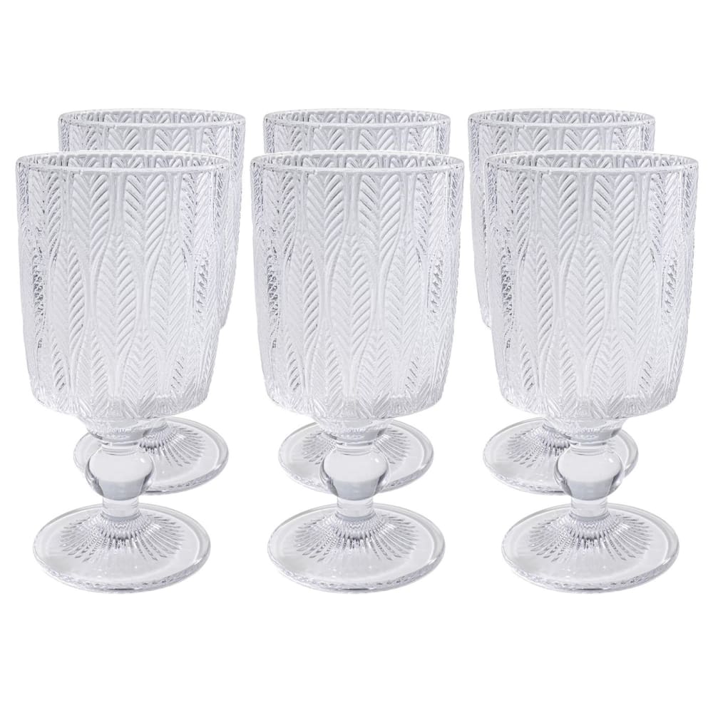 Lot de 6 - verre à vin en verre transparent