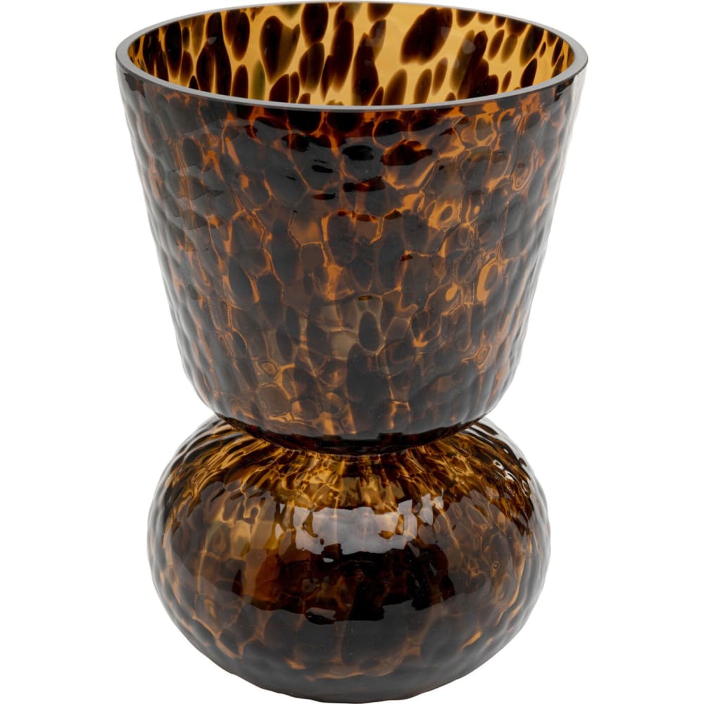 Vase en verre marron H25