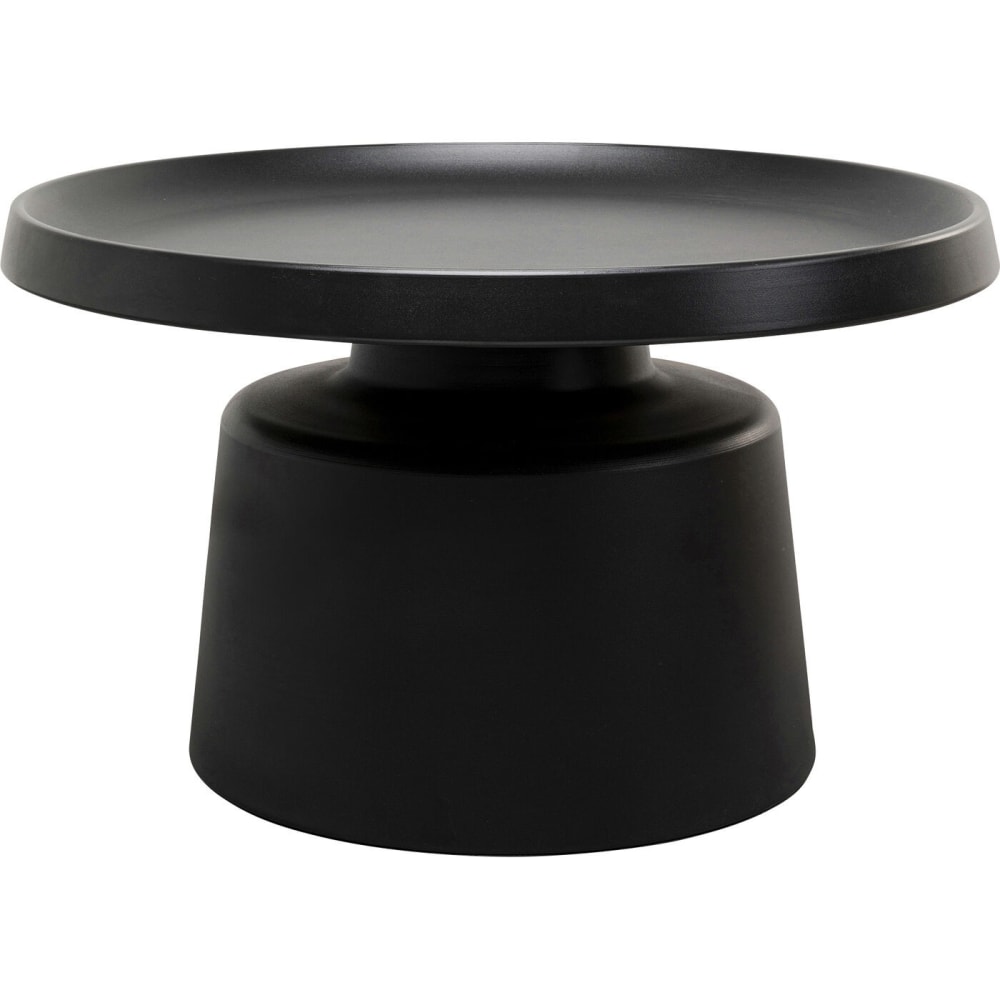 Table basse ronde en acier noir D70