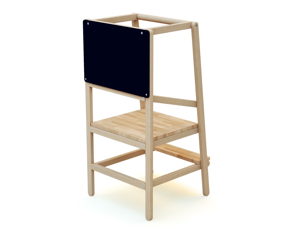 Tour d'observation/apprentissage en bois avec ardoise