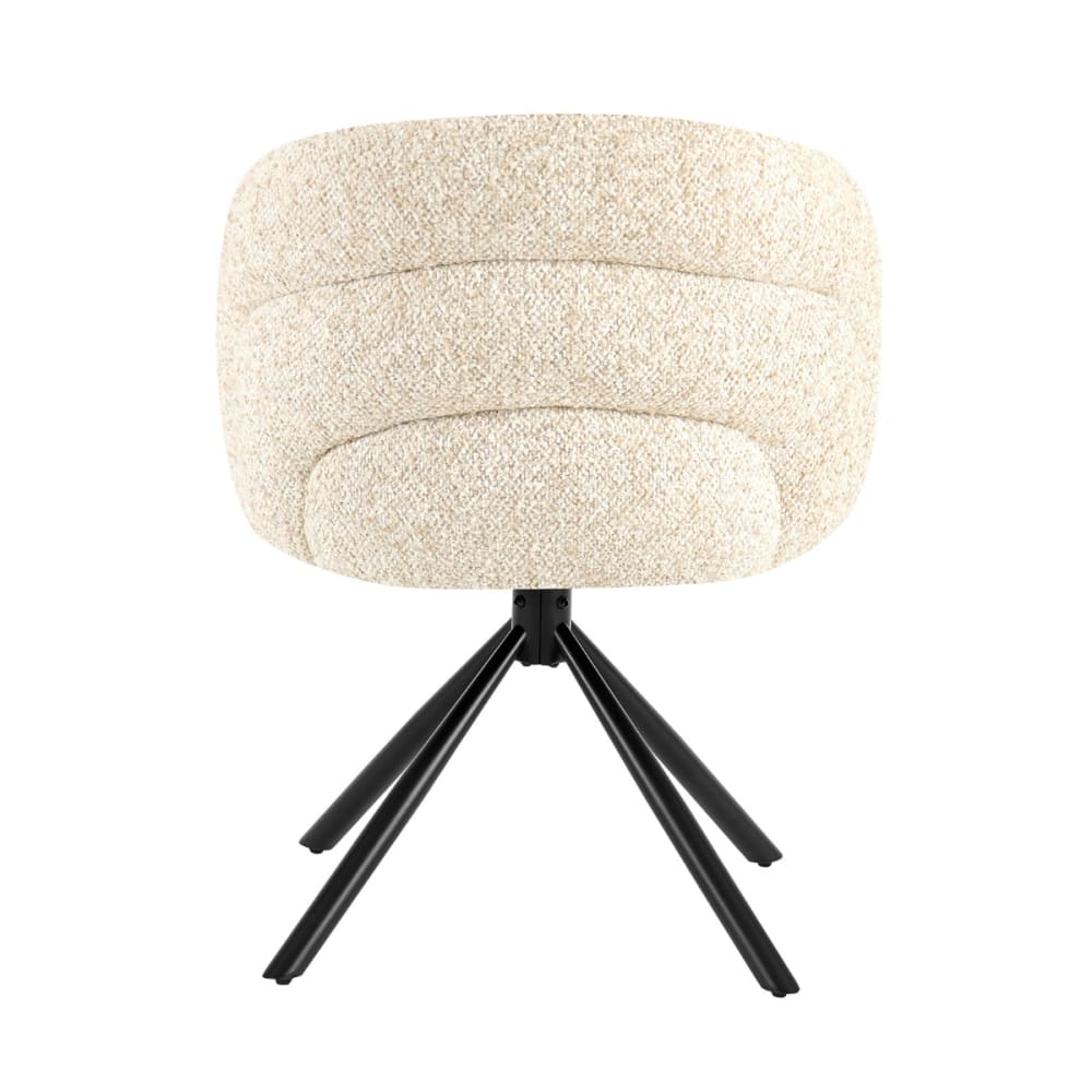 Giga Meubel Esszimmerstuhle 2er Set Drehbar aus Stoff, beige - Stoff
