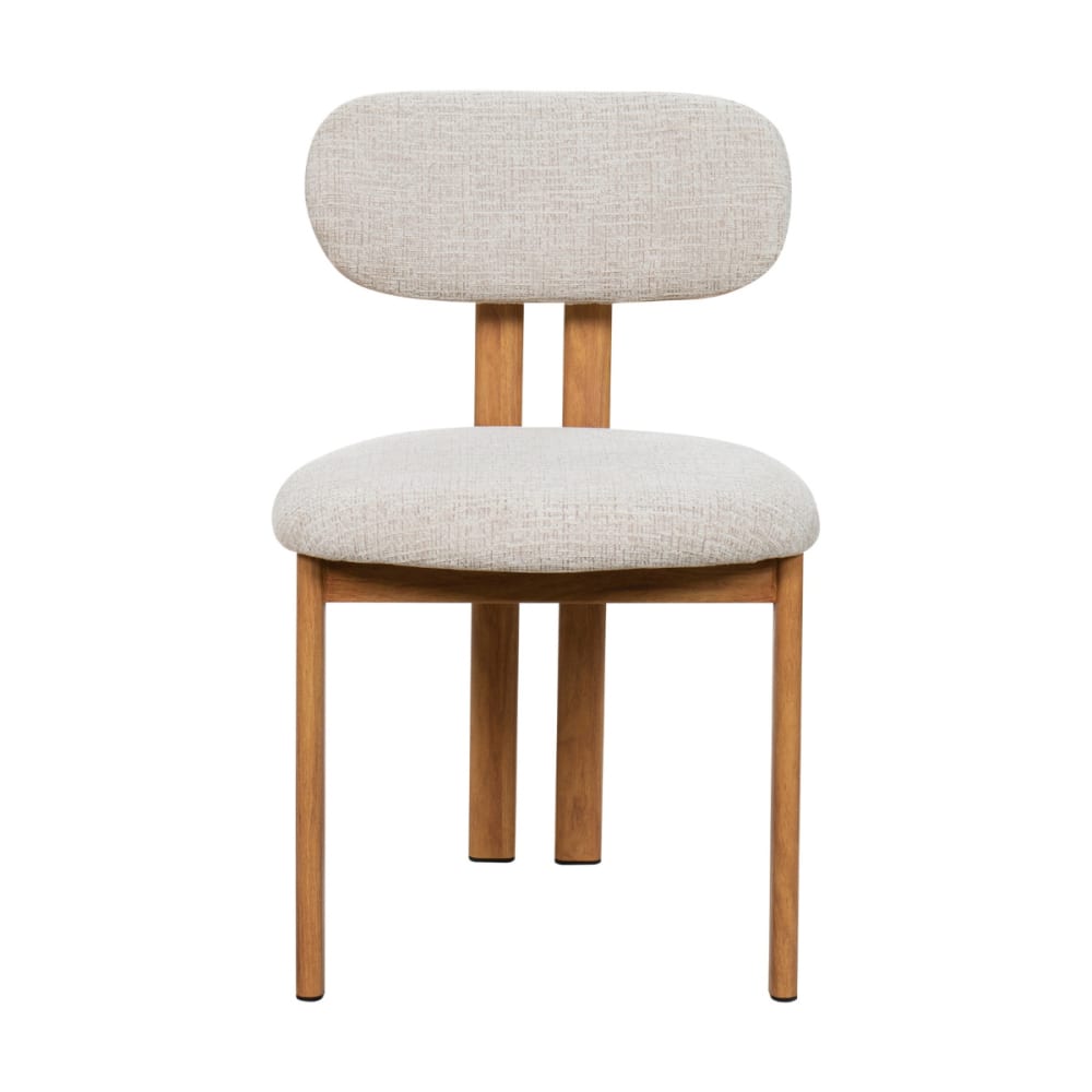 Giga Meubel Esszimmerstuhl 2er Set aus Stoff, beige/natur - Pes - Polyester