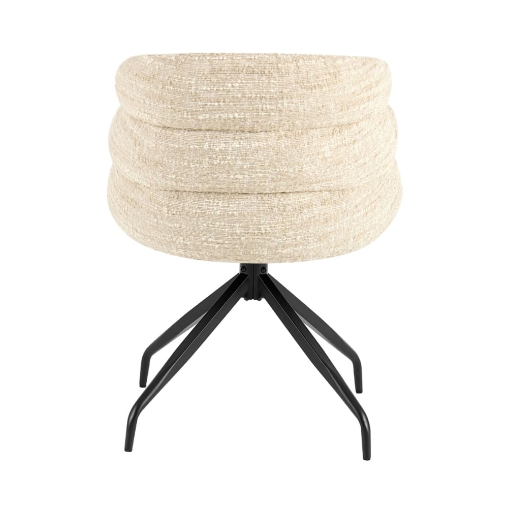 Giga Meubel Esszimmerstuhle 2er Set Drehbar aus Stoff, beige - Stoff