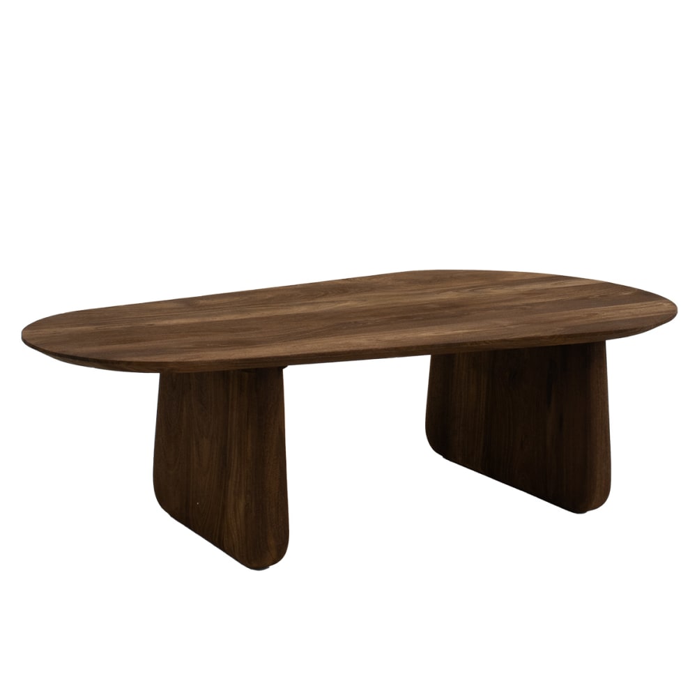 Giga Meubel Couchtisch Organisch aus Mangoholz, dunkelbraun - -