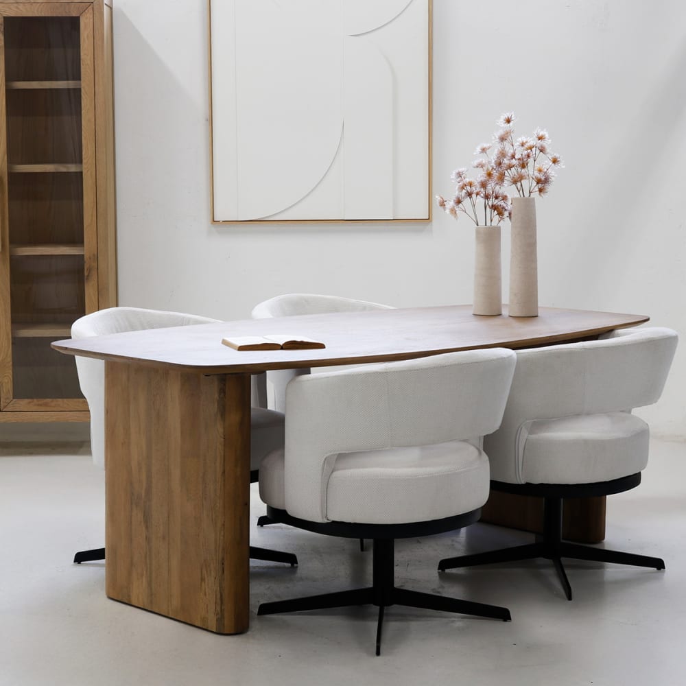 Esstisch oval aus Holz 240 cm, natürlich - Maisons Du Monde
