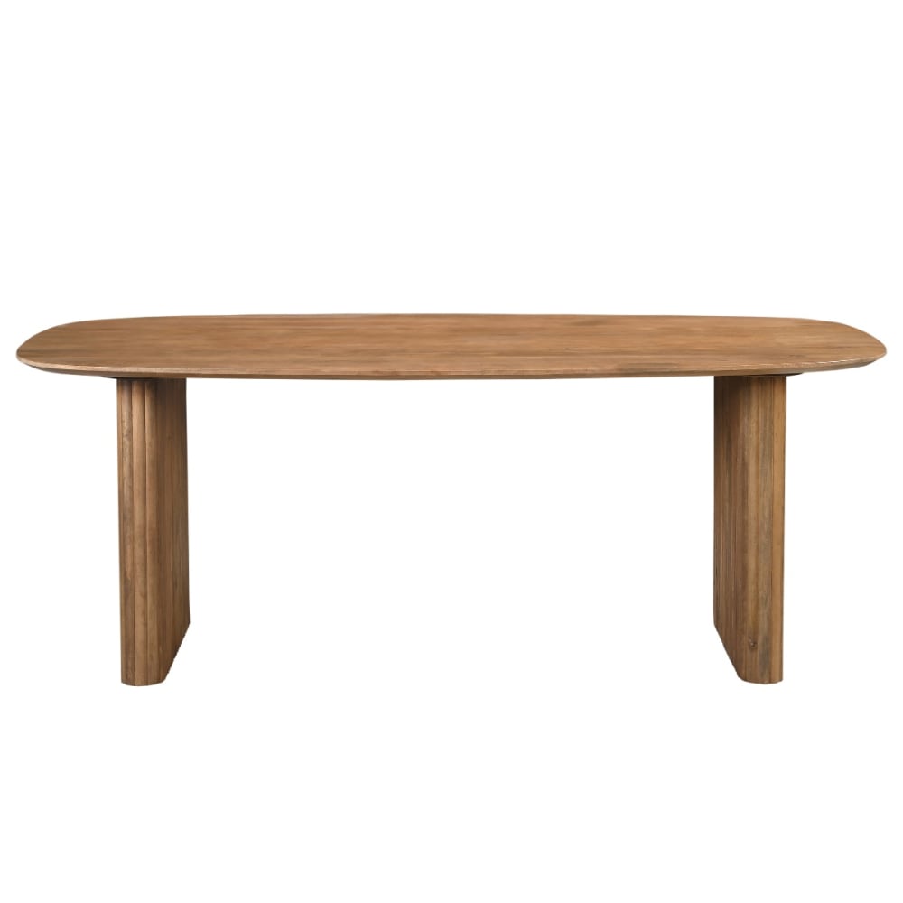 Giga Meubel Esstisch Oval aus Mangoholz 240cm, natur Braun