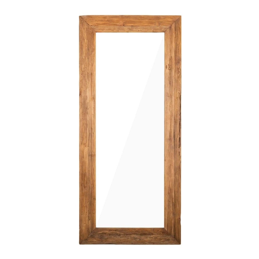 Benoa Wandspiegel Bridge 180cm aus recyceltem Teakholz, Braun Braun