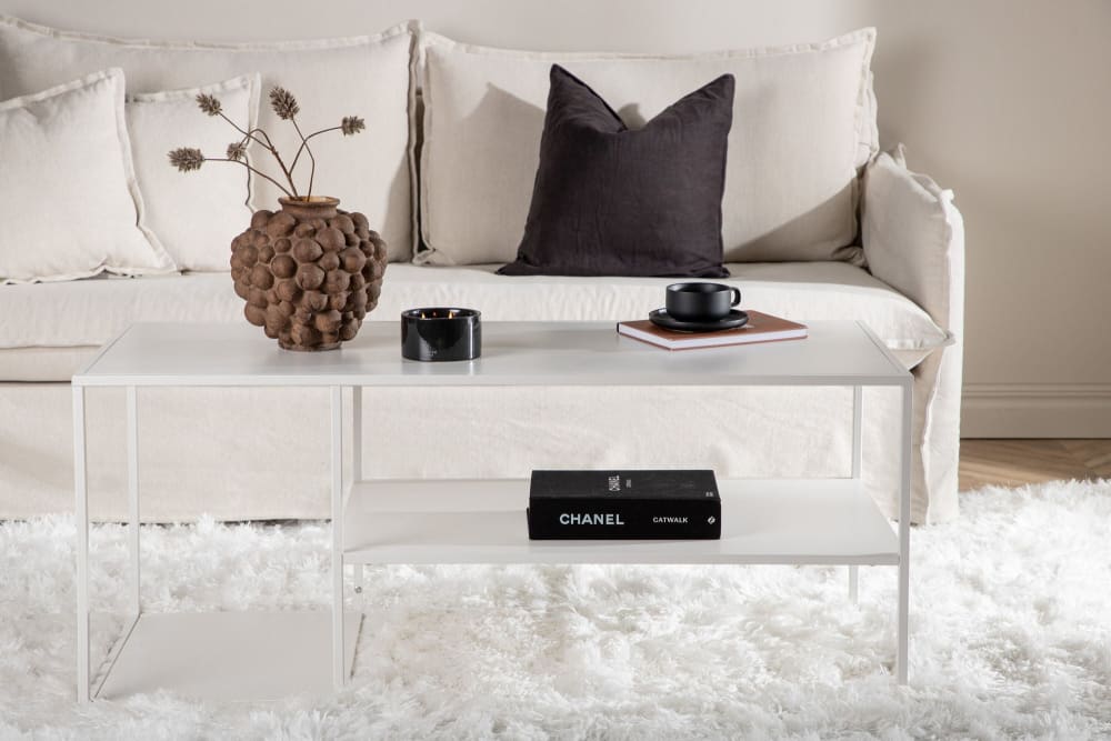 Couchtisch Staal 120cm, Weiß - Maisons Du Monde