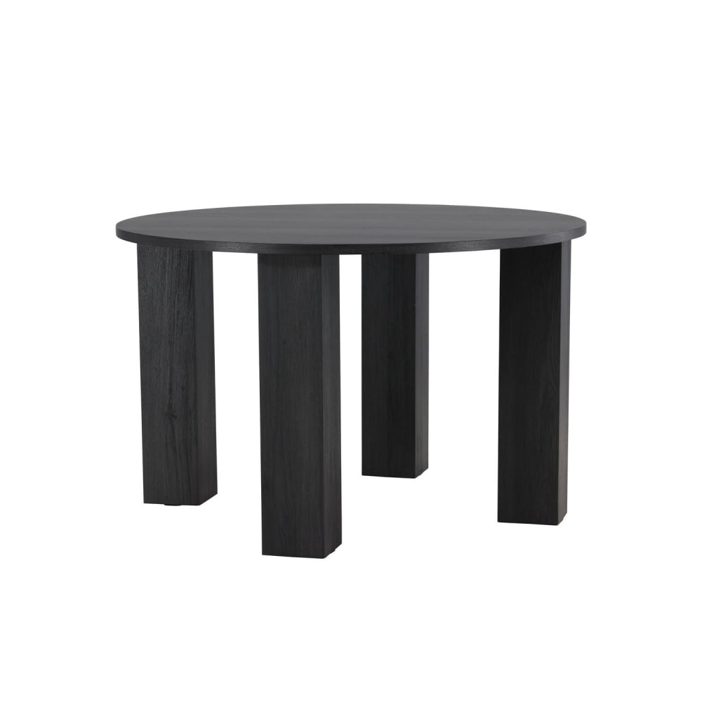Venture Home Esstisch Juno Ø120cm, Schwarz Schwarz Spanplatte