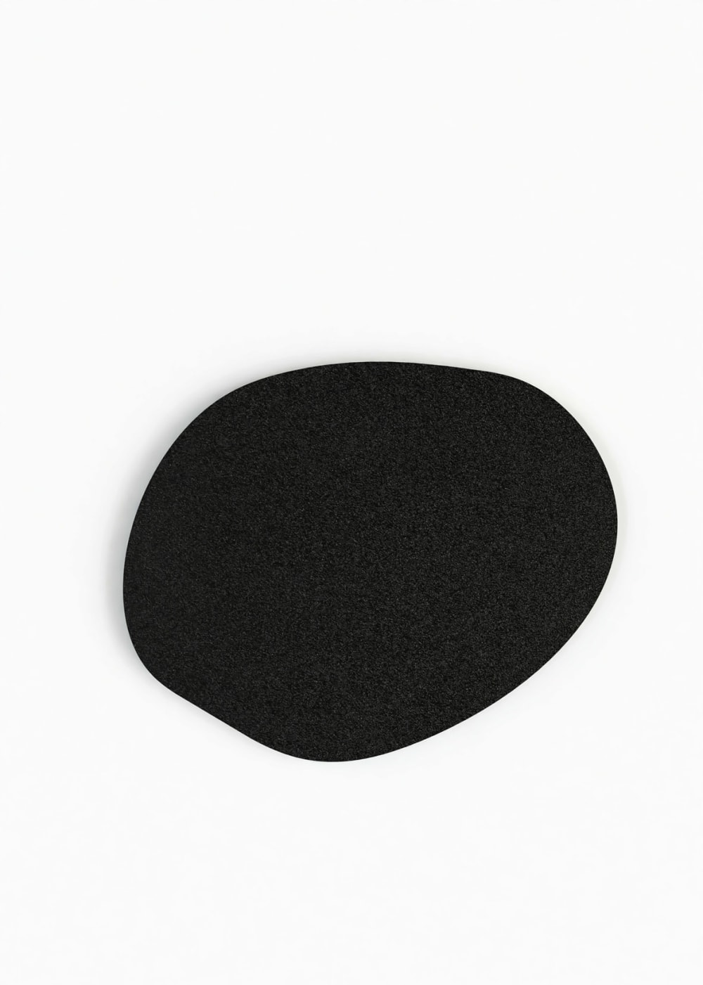 Sous verre en métal, design organique noir x 4