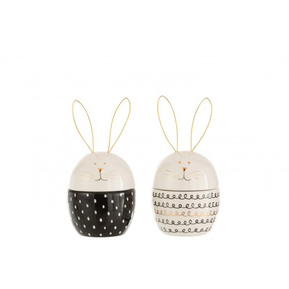 Lot de 2 pots lapin à