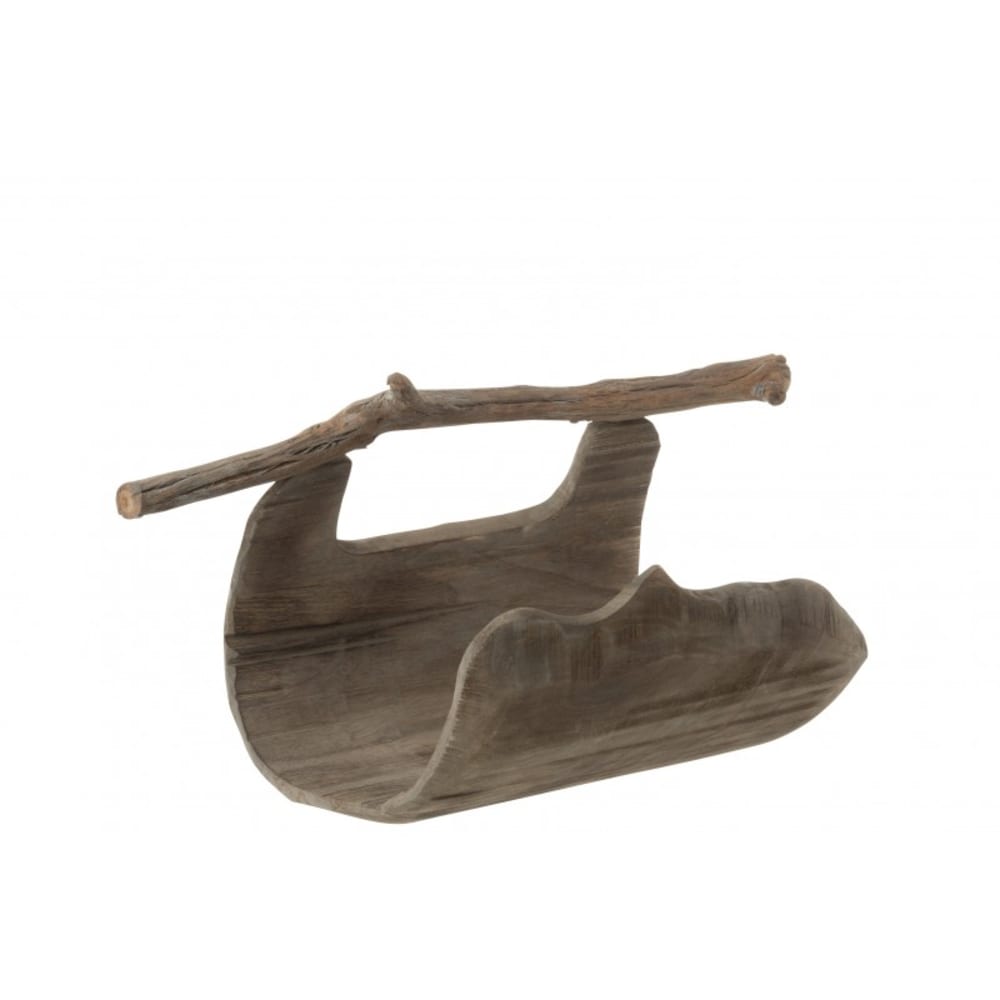 Décoration tronc en bois naturel 45x22x17 cm