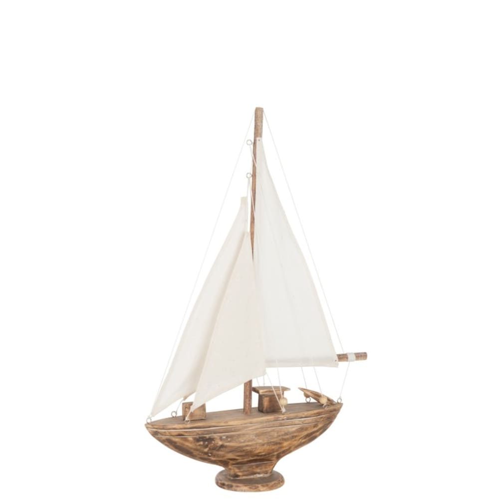 voilier en bois naturel