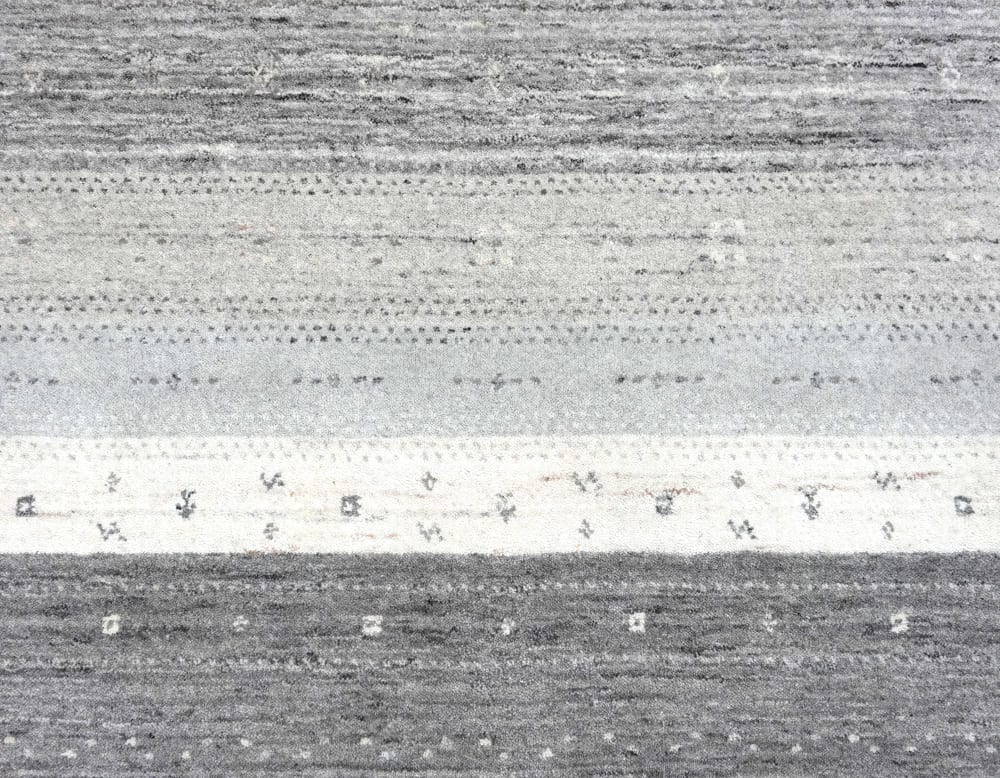 Tapis en laine tissé à la main argent 70x140 cm — vue 4