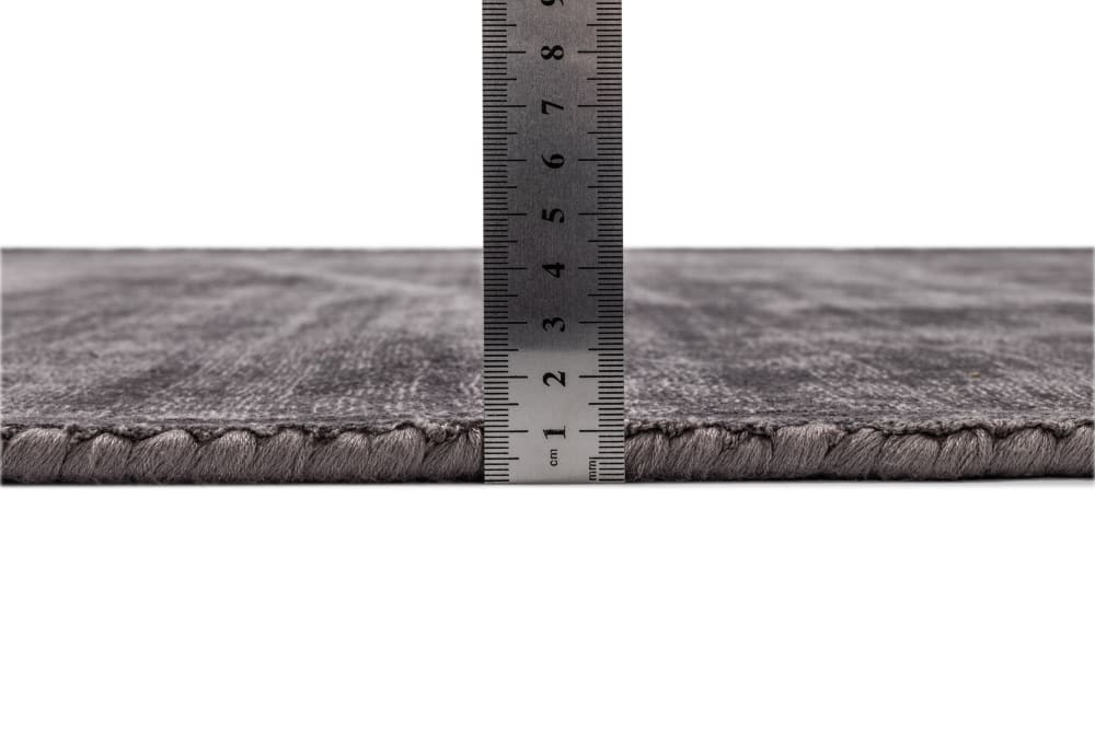 Tapis en viscose tissé main en style vintage anthracite 70x140 cm — vue 4