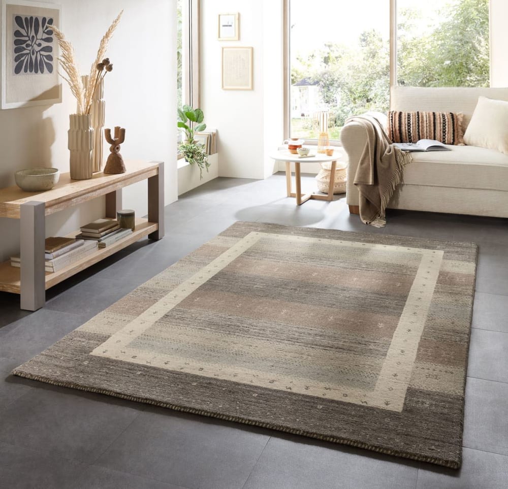 Tapis en laine tissé à la main argent 200x300 cm — vue 3